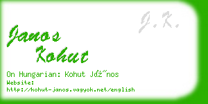 janos kohut business card